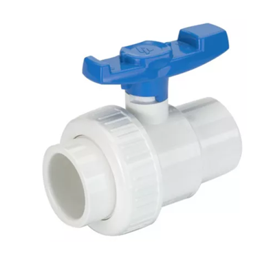 VÁLVULA BOLA PVC CEDULA 40 TUERCA UNIÓN CEM 1-1/4 PULGADA