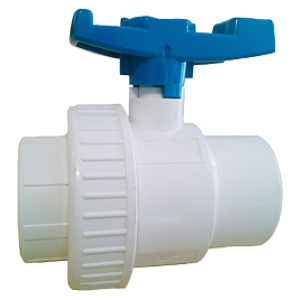 VÁLVULA BOLA PVC CEDULA 40 TUERCA UNIÓN D11/4PULG(32MM)