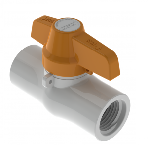 VÁLVULA BOLA PVC ROSCADA D1-1/2 PULGADA(38MM) ECO