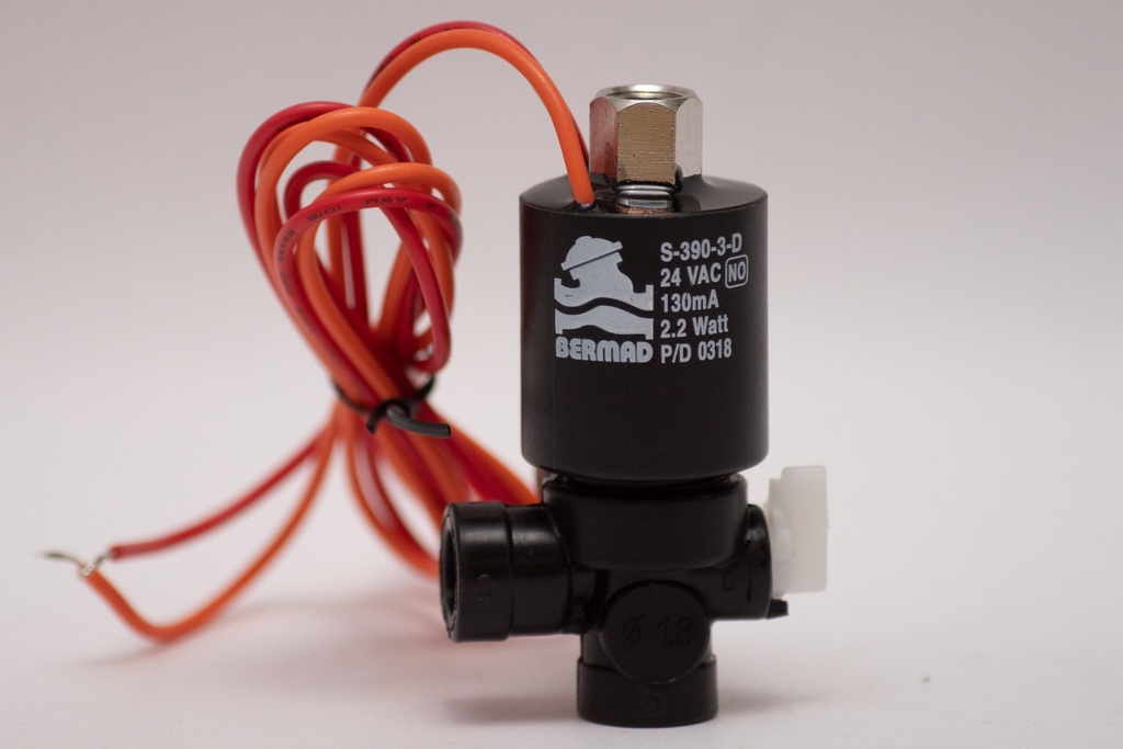 SOLENOIDE 3 VÍAS 24V AC 50/60HZ 2.2 WHATS PLASTICO BERMAD