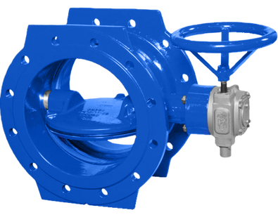 VÁLVULA MARIPOSA DE DOBLE EXCENTRICIDAD CON VOLANTE 24 PULGADAS