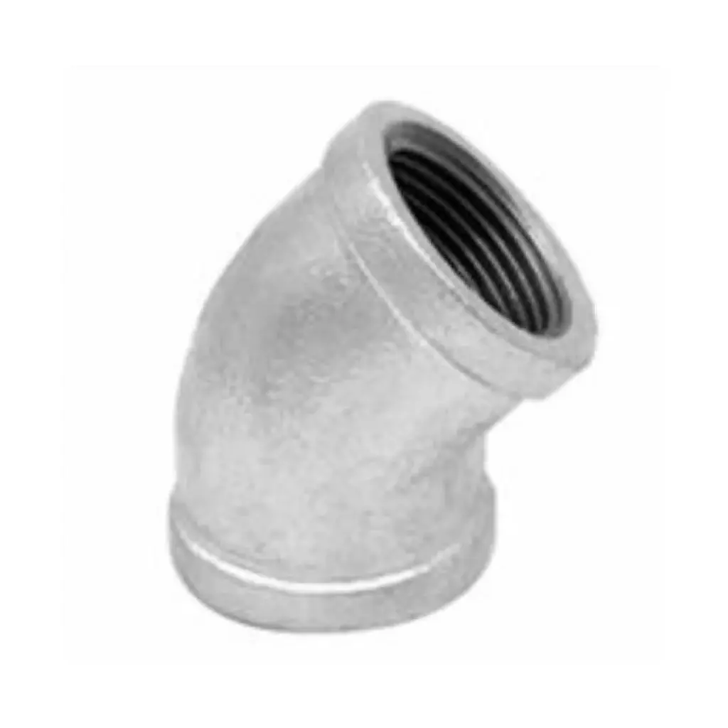CODO GALVANIZADO 45°X4 PULGADAS ROSCADO