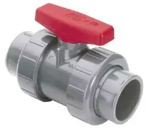 VALVULA BOLA DOBLE TUERCA CPVC 1/2 PULGADAS CEDULA 80 T21
