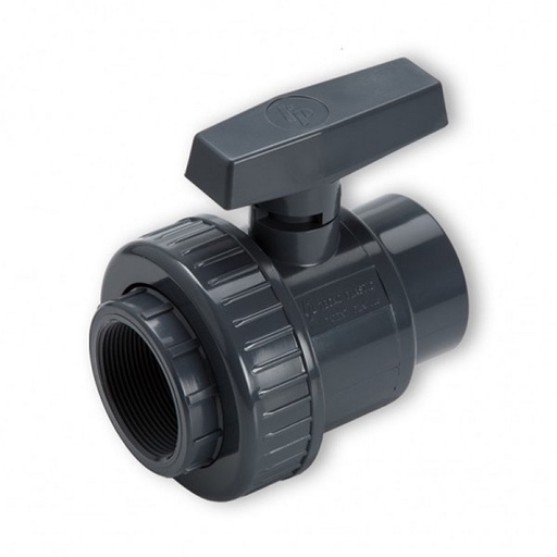 [VB8.TUP.038] VÁLVULA BOLA PVC CEDULA 80 TUERCA UNIÓN D11/2PULG(38MM)