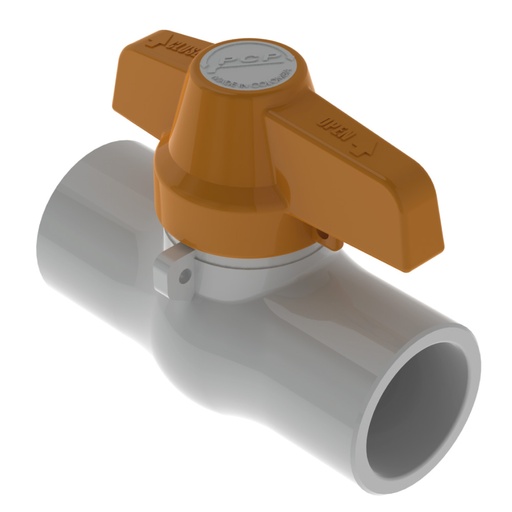 [VBP.EC0.038] VÁLVULA BOLA PVC CEMENTAR D1-1/2 PULGADA(38MM) ECO
