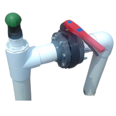 [CSM.434.V02] HIDRANTE SIMPLE MARIPOSA 4X3X4 PULG VENTOSA SIMPLE EN 2 PULG