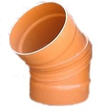 [C45.B20.315] CURVA ALCANTARILLADO PVC MÉTRICO 45X315MM (12") CEM 30PSI