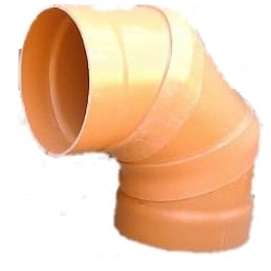 [C90.S20.250] CURVA ALCANTARILLADO PVC MÉTRICO 90X250MM(10) CEM 30PSI