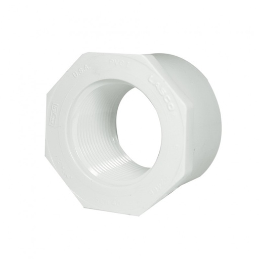 [BR4.075.050] REDUCCIÓN BUSHING ROSCADO PVC CEDULA 40 3X2PULG(75X50MM)