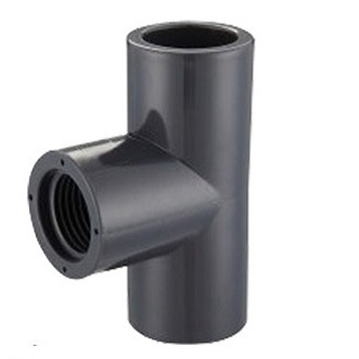 [TR8.100.075] TEE LISA ROSCADA PVC CEDULA 80 D4X3PULG(100X75MM)