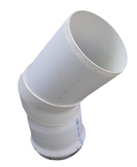 [C45.P26.150] CURVA HIDRÁULICA PVC INGLES 45ºX6PULG CAM-ESP 140PSI