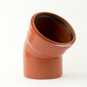 [C45.C20.100] CODO ALCANTARILLADO PVC MÉTRICO 45X100MM (4") CAM 30PSI