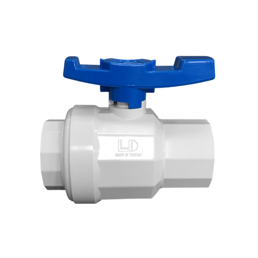 [VB4.USR.013E] VÁLVULA BOLA PVC CEDULA 40 TUERCA UNIÓN RH 1/2 PULGADA ECO