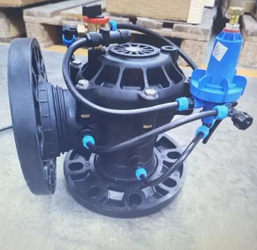 [VAP.HPB.100] VÁLVULA HIDRÁULICA DE ALIVIO DE PRESIÓN PLÁSTICA BRIDADA SERIE 80 ANGULAR 4 PULGADAS