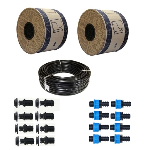 [RC1.506.209] REGANTE CON CINTA 5/8 6MIL 0.2X0.9X100 Y CONECTORES